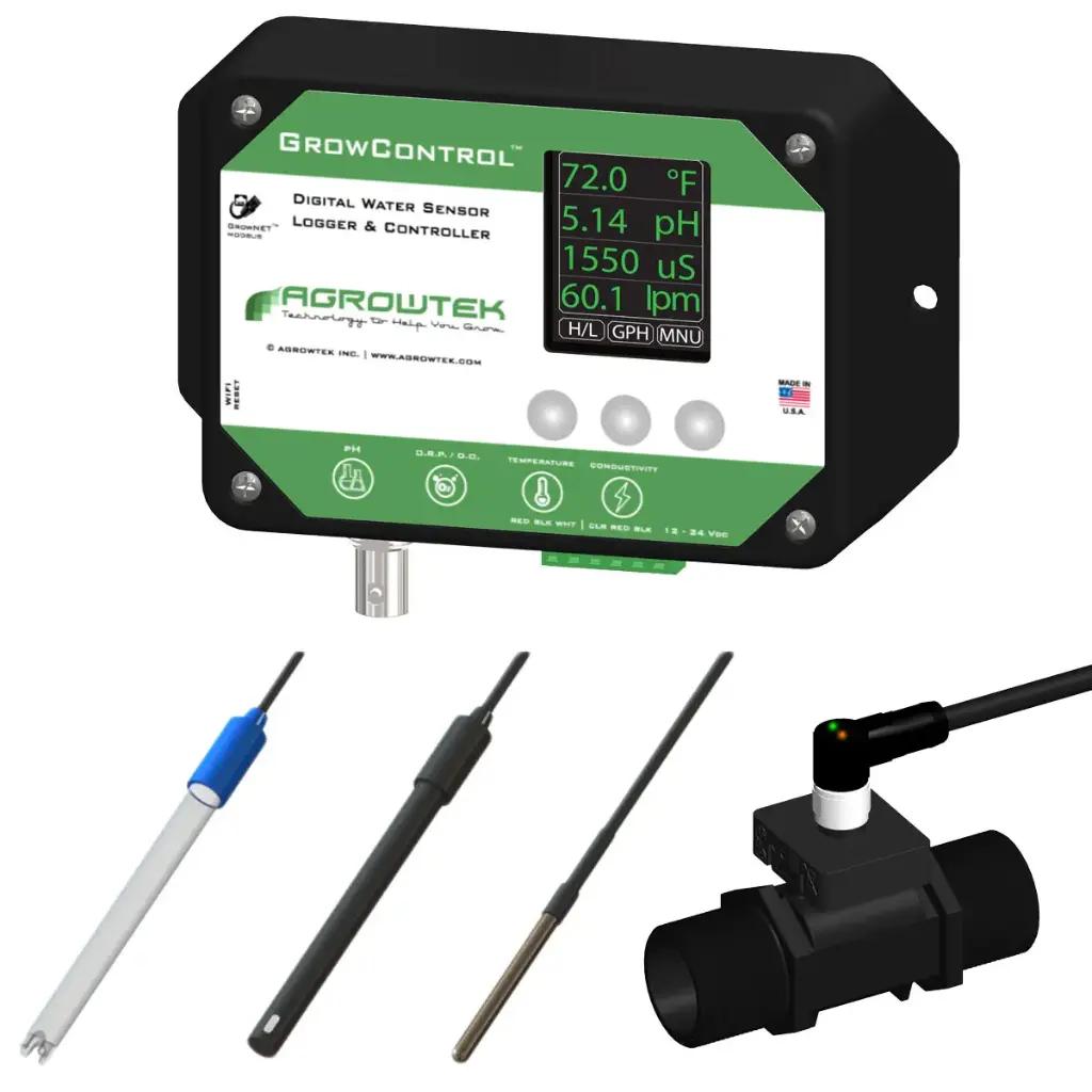 Hydroponic Nutrient/pH Monitor Controller with Flow 