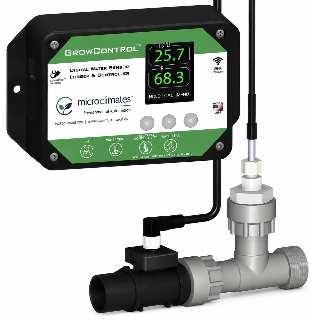 Liquid Water Flow & Temperature Meter - 1" Flow