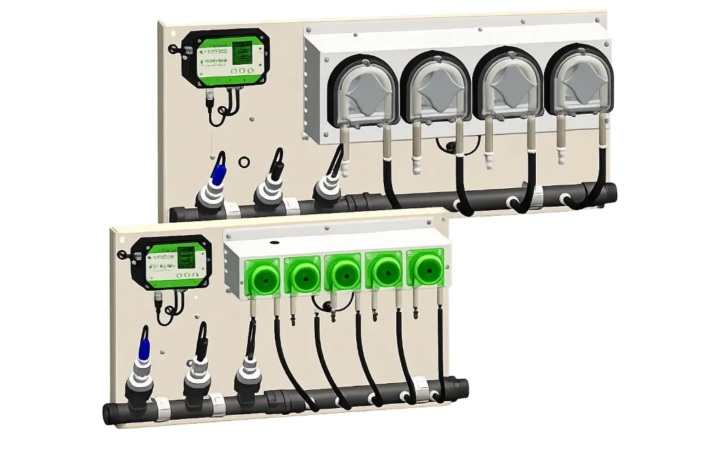 [MDX] AgrowDose™ MDX Nutrient, pH & ORP Dosing Panels (Single, pH, EC, & Temp)