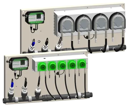 Nutrient Dosing Panel - Peristaltic Pumps & Sensors 