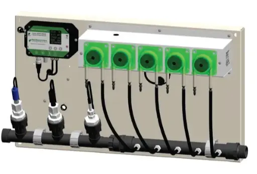 Nutrient Dosing Panel - Peristaltic Pumps & Sensors 